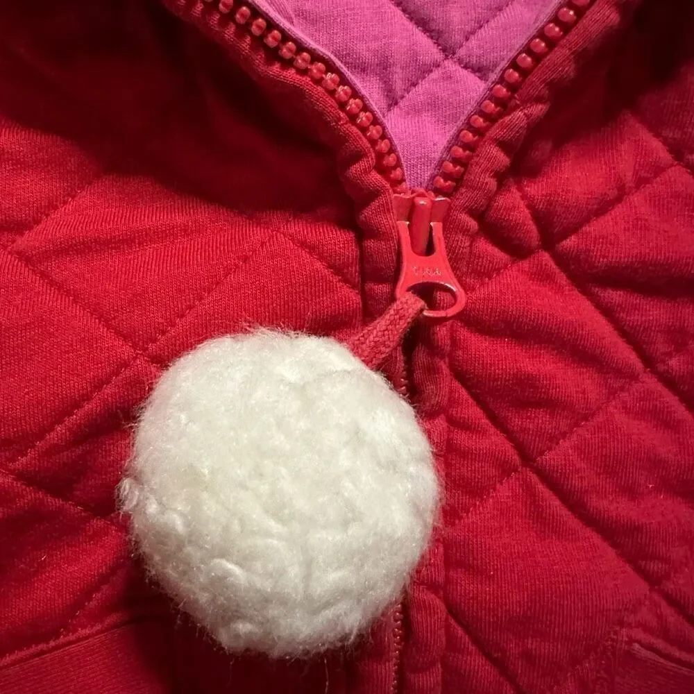 Janie and Jack quilted vest red and pink 2t